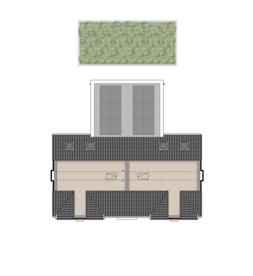 Plattegrond tweekap basis zolder