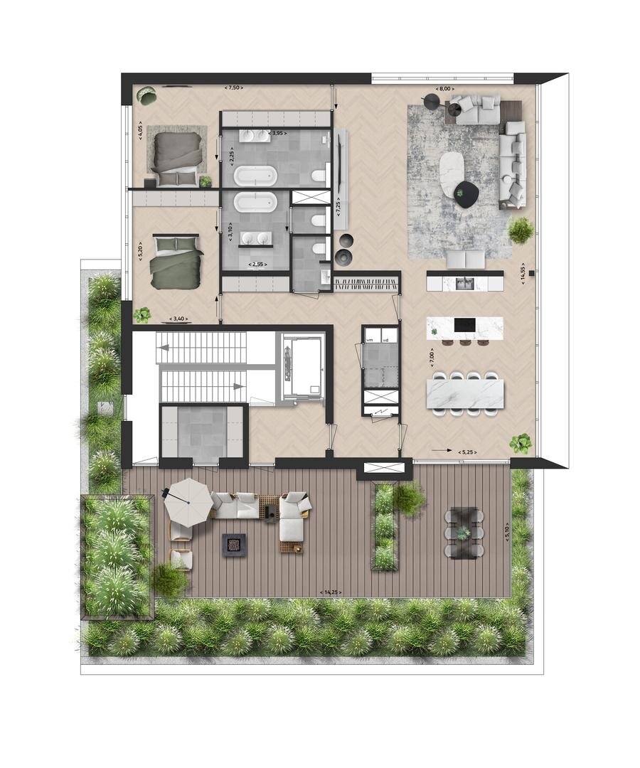 Appartement G (1 op 75)